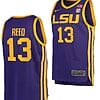 Jalen Reed Jersey #13 LSU Tigers College Basketball Purple