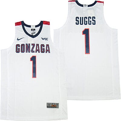 Jalen Suggs Jersey #1 Gonzaga Bulldogs NCAA Basketball White