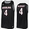 Jalyn McCreary Jersey #4 South Carolina Gamecocks College Basketball Black Replica