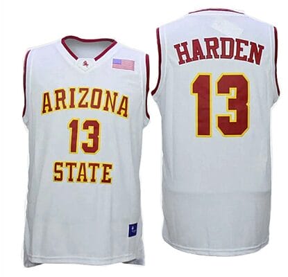 James Harden Jersey Arizona State Sun Devils College Basketball White #13