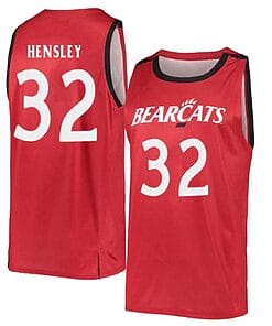 Jarrett Hensley Jersey #32 Cincinnati Bearcats College Basketball Red