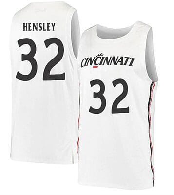 Jarrett Hensley Jersey #32 Cincinnati Bearcats College Basketball White