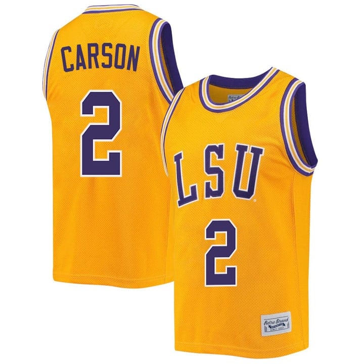 Jasmine Carson Jersey #2 LSU Tigers Basketball 2023 NCAA College Retro Gold
