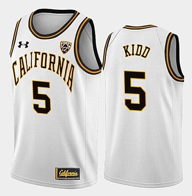 Jason Kidd Jersey #5 California Golden Bears College Basketball White