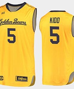 Jason Kidd Jersey #5 California Golden Bears College Basketball Yellow