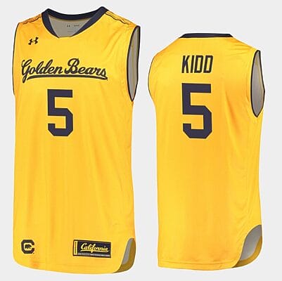 Jason Kidd Jersey #5 California Golden Bears College Basketball Yellow
