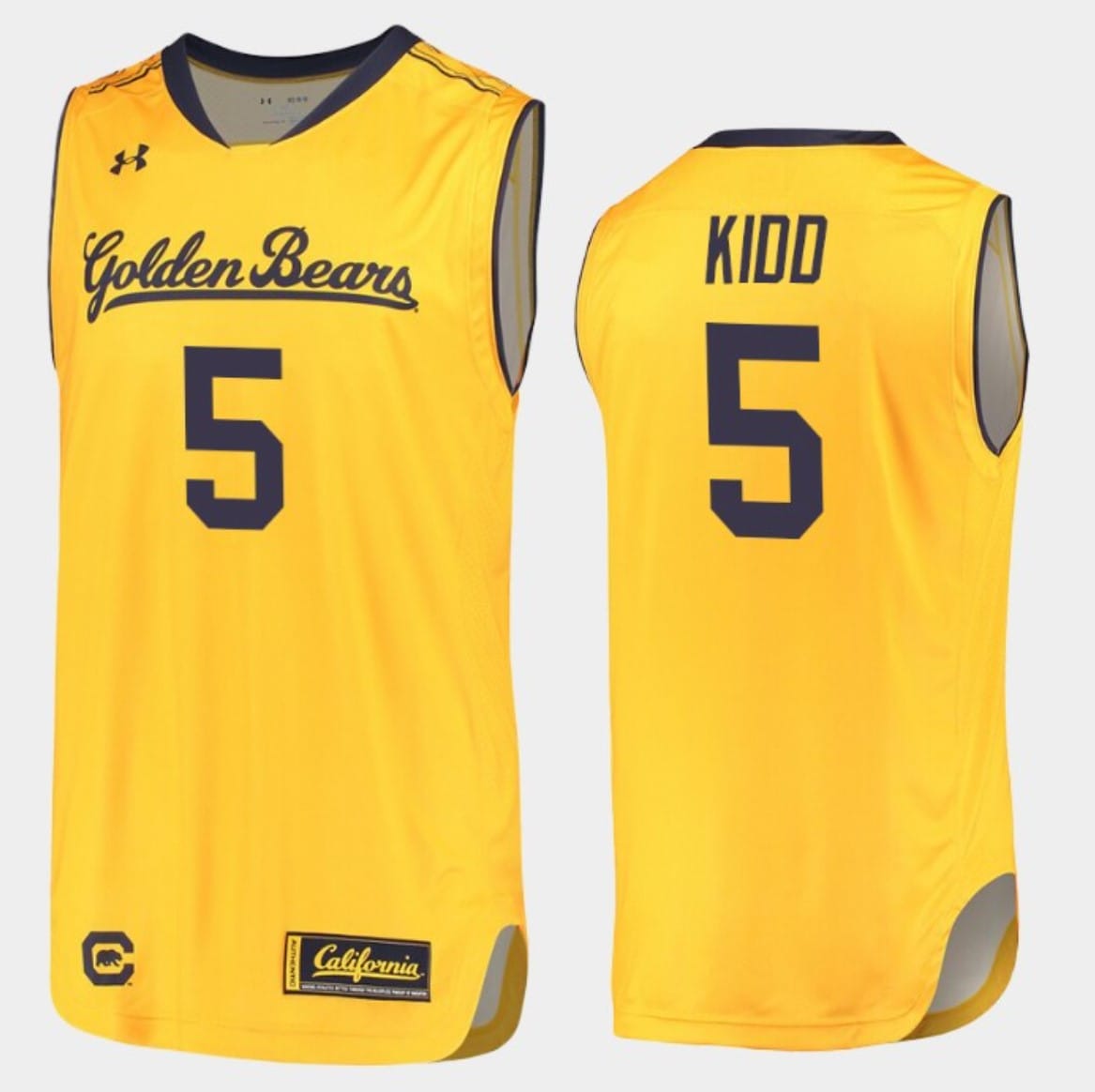 Jason Kidd Jersey #5 California Golden Bears College Basketball Yellow