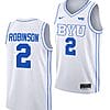 Jaxson Robinson Jersey #2 BYU Cougars College Basketball Jersey 2022-23 White