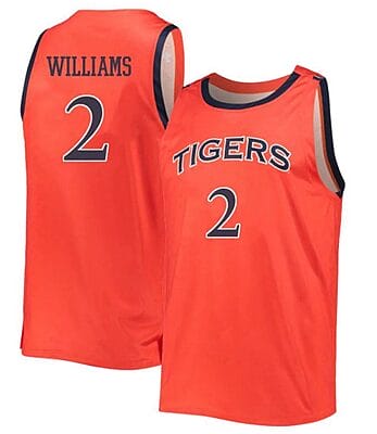 Jaylin Williams Jersey #2 Auburn Tigers College Basketball Orange