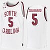 Jermaine Couisnard Jersey #5 South Carolina Gamecocks College Basketball White Replica