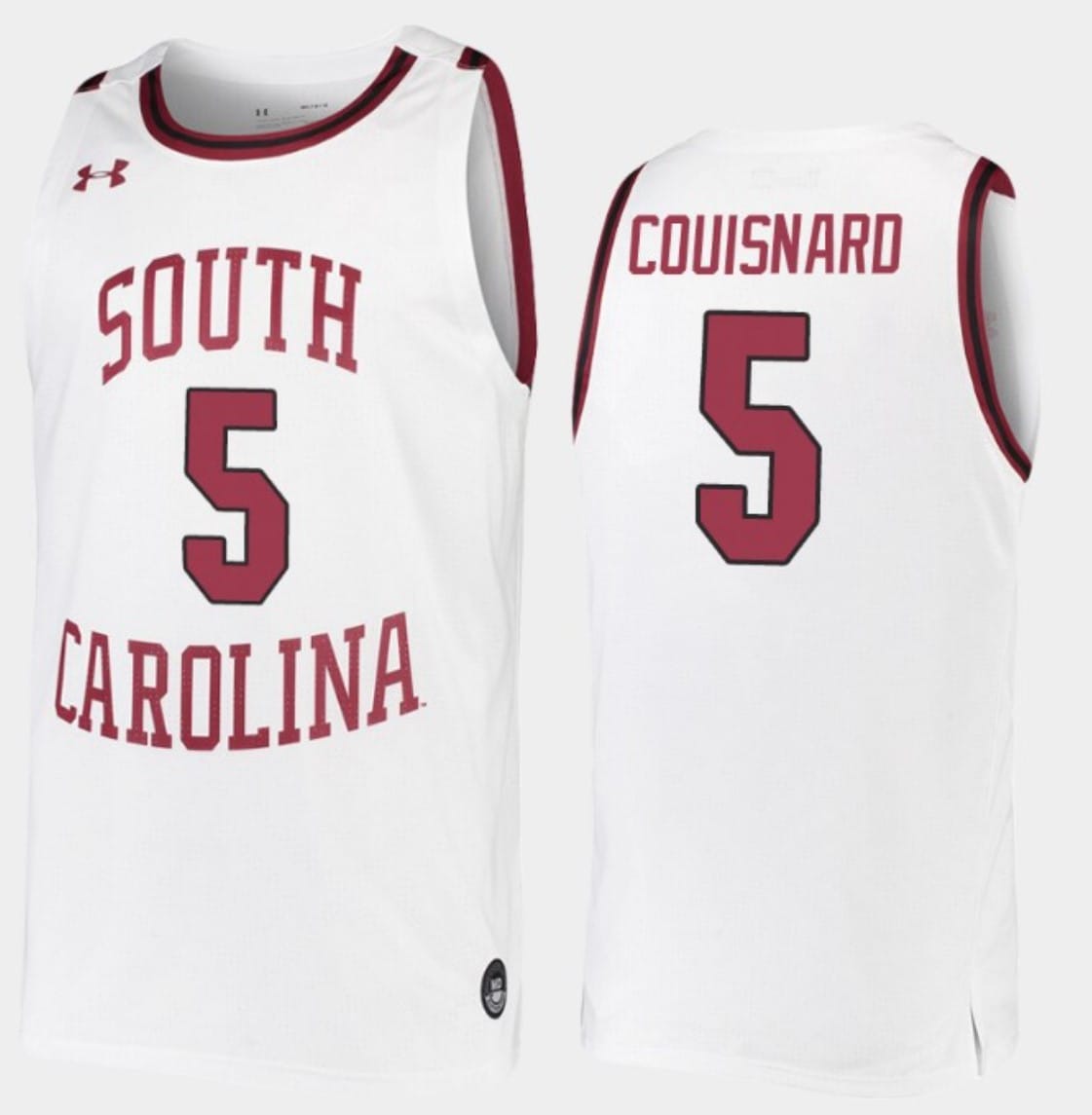 Jermaine Couisnard Jersey #5 South Carolina Gamecocks College Basketball White Replica