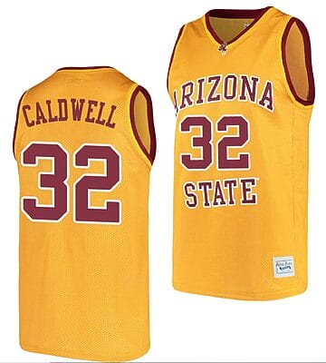 Joe Caldwell Jersey Arizona State Sun Devils College Basketball Gold #32