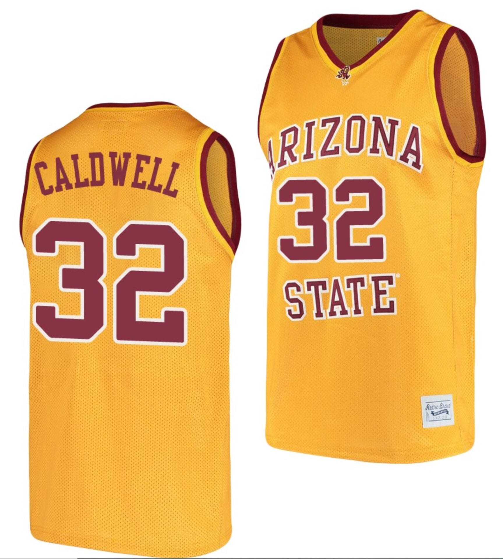 Joe Caldwell Jersey Arizona State Sun Devils College Basketball Gold #32