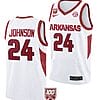 Joe Johnson Jersey #24 Arkansas Razorbacks College Basketball 100 Season White