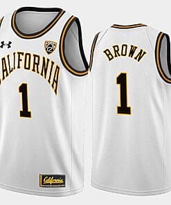 Joel Brown Jersey #1 California Golden Bears College Basketball White