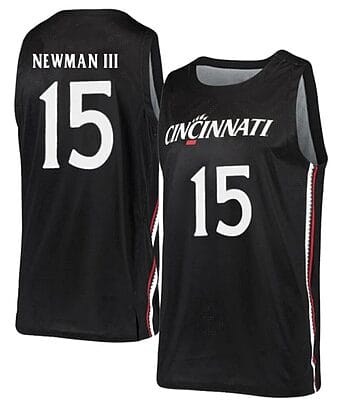 John Newman III Jersey #15 Cincinnati Bearcats College Basketball Black
