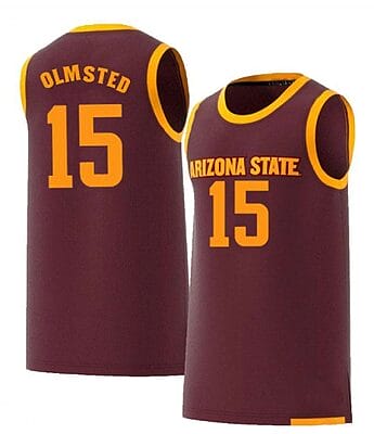 John Olmsted Jersey Arizona State Sun Devils College Basketball Red #15