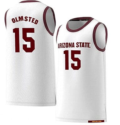 John Olmsted Jersey Arizona State Sun Devils College Basketball White #15