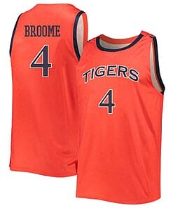 Johni Broome Jersey #4 Auburn Tigers College Basketball Orange