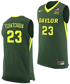 Jonathan Tchamwa Tchatchoua Jersey #23 Baylor Bears College Basketball Green Replica
