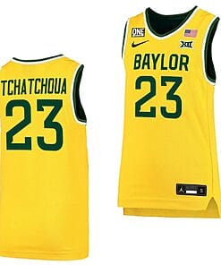Jonathan Tchamwa Tchatchoua Jersey #23 Baylor Bears College Basketball Replica Gold