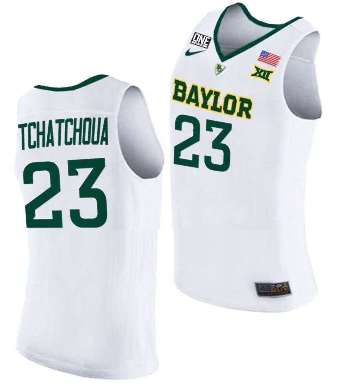 Jonathan Tchamwa Tchatchoua Jersey #23 Baylor Bears College Basketball White