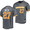Jordan Beck Jersey #27 Tennessee Volunteers College Baseball Grey