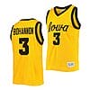 Jordan Bohannon Jersey #3 Iowa Hawkeyes Commemorative Classic Gold 2022 College Basketball