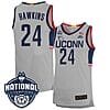 Jordan Hawkins Jersey #24 UConn Huskies 2023 National Champions College Basketball Gray