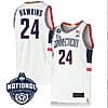 Jordan Hawkins Jersey #24 UConn Huskies 2023 National Champions College Basketball White