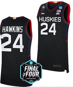 Jordan Hawkins Jersey #24 UConn Huskies College Basketball 2023 NCAA Final Four Black