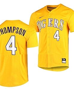 Jordan Thompson Jersey #4 Lsu Tigers Baseball NCAA College Vapor Untouchable Elite Gold