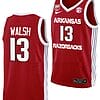 Jordan Walsh Jersey #13 Arkansas Razorbacks College Basketball 100 Season Red