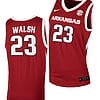 Jordan Walsh Jersey #23 Arkansas Razorbacks College Basketball Cardinal