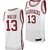 Jordan Walsh Jersey #13 Arkansas Razorbacks College Basketball White