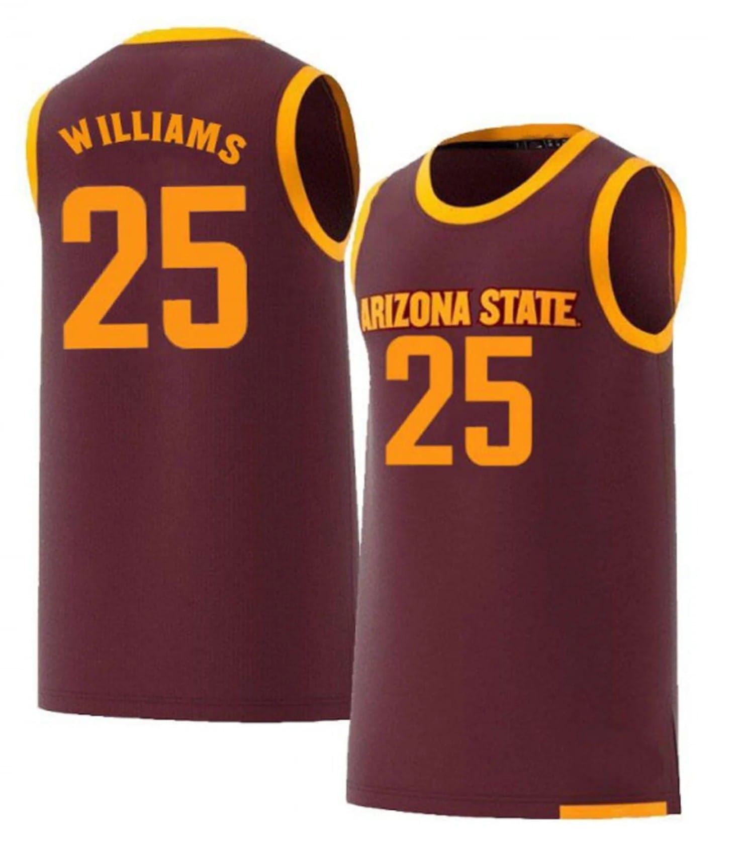 Jordan Williams Jersey Arizona State Sun Devils College Basketball Red #25