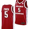Joseph Pinion Jersey #5 Arkansas Razorbacks College Basketball 100 Season Red