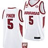 Joseph Pinion Jersey #5 Arkansas Razorbacks College Basketball 100 Season White