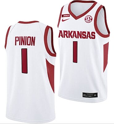 Joseph Pinion Jersey #1 Arkansas Razorbacks College Basketball Equality White