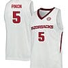 Joseph Pinion Jersey #5 Arkansas Razorbacks College Basketball White 1