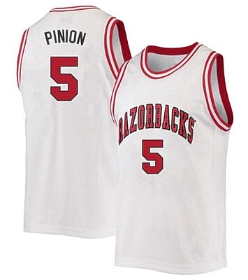 Joseph Pinion Jersey #5 Arkansas Razorbacks College Basketball White 2