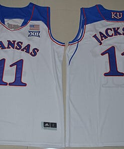 Josh Jackson Jersey #11 Kansas Jayhawks NCAA Basketball Blue White