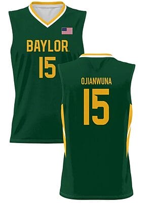 Josh Ojianwuana Jersey #15 Baylor Bears College Basketball Green