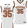 Kevin Durant Jersey #35 Texas Longhorns NIL College Basketball Lightweight White