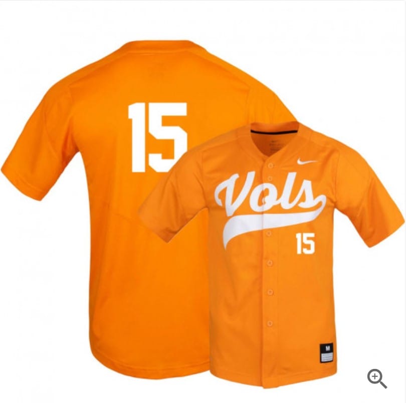 Kody Davidson Jersey #15 Tennessee Volunteers Baseball NCAA College Elite Orange Alumni