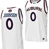KD Johnson Jersey #0 Auburn Tigers Replica College Basketball 2023-24 White