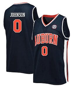 KD Johnson Jersey #0 Auburn Tigers College Basketball Navy
