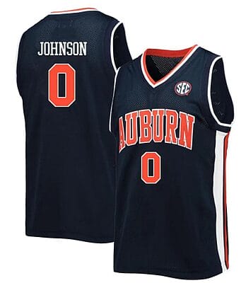 KD Johnson Jersey #0 Auburn Tigers College Basketball Navy