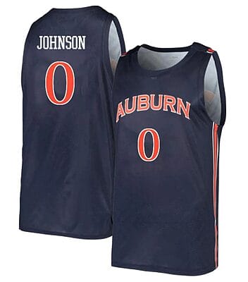 KD Johnson Jersey #0 Auburn Tigers College Basketball Navy