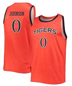 KD Johnson Jersey #0 Auburn Tigers College Basketball Orange